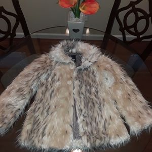 Me Jane faux fur shell girls coat medium